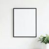 Póster personalizable en blanco con marco negro