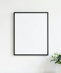 Póster personalizable en blanco con marco negro