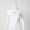 Camiseta SESKA de mujer blanca con logo negro