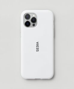 Funda de móvil SESKA blanca con logo vertical