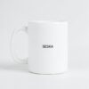 Taza SESKA blanca con logo negro