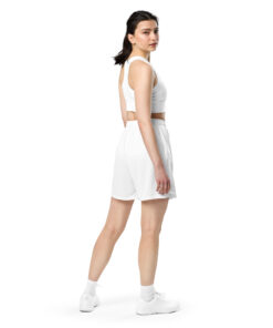 Shorts de malla unisex transpirables de corte recto con cinturilla elástica (14)