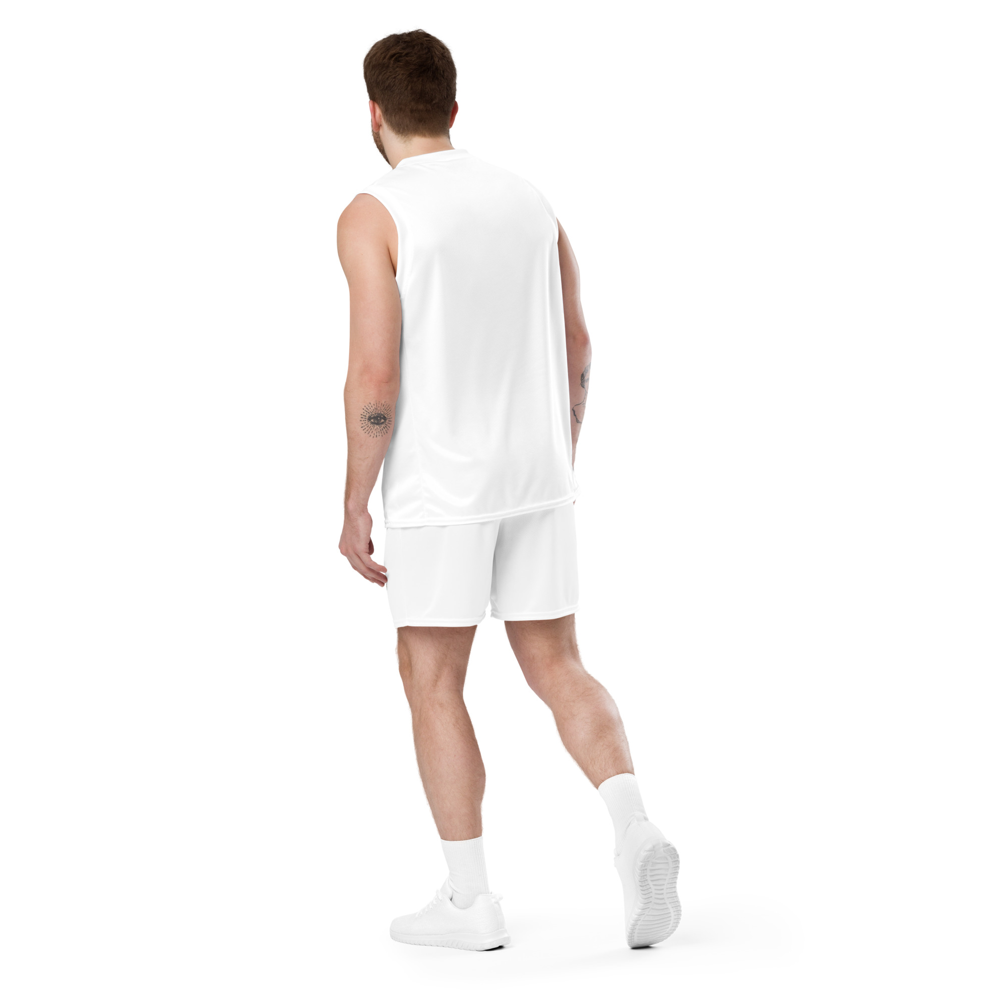 Shorts de malla unisex transpirables de corte recto con cinturilla elástica (15)