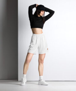 Shorts de malla unisex transpirables de corte recto con cinturilla elástica