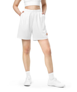 Shorts de malla unisex transpirables de corte recto con cinturilla elástica (2)