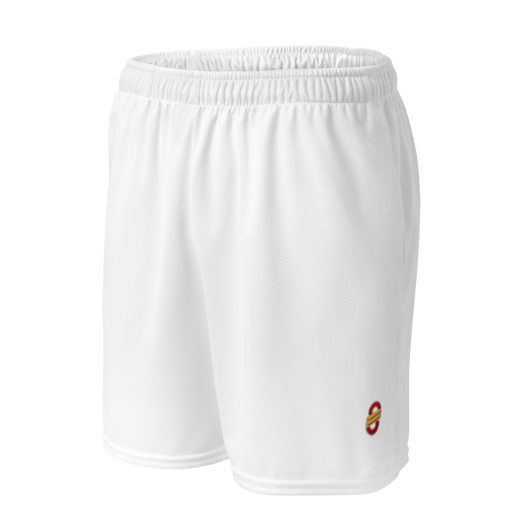 Shorts de malla unisex transpirables de corte recto con cinturilla elástica (5)