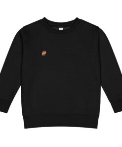 Sudadera infantil de cuello redondo en tejido suave con puños acanalados