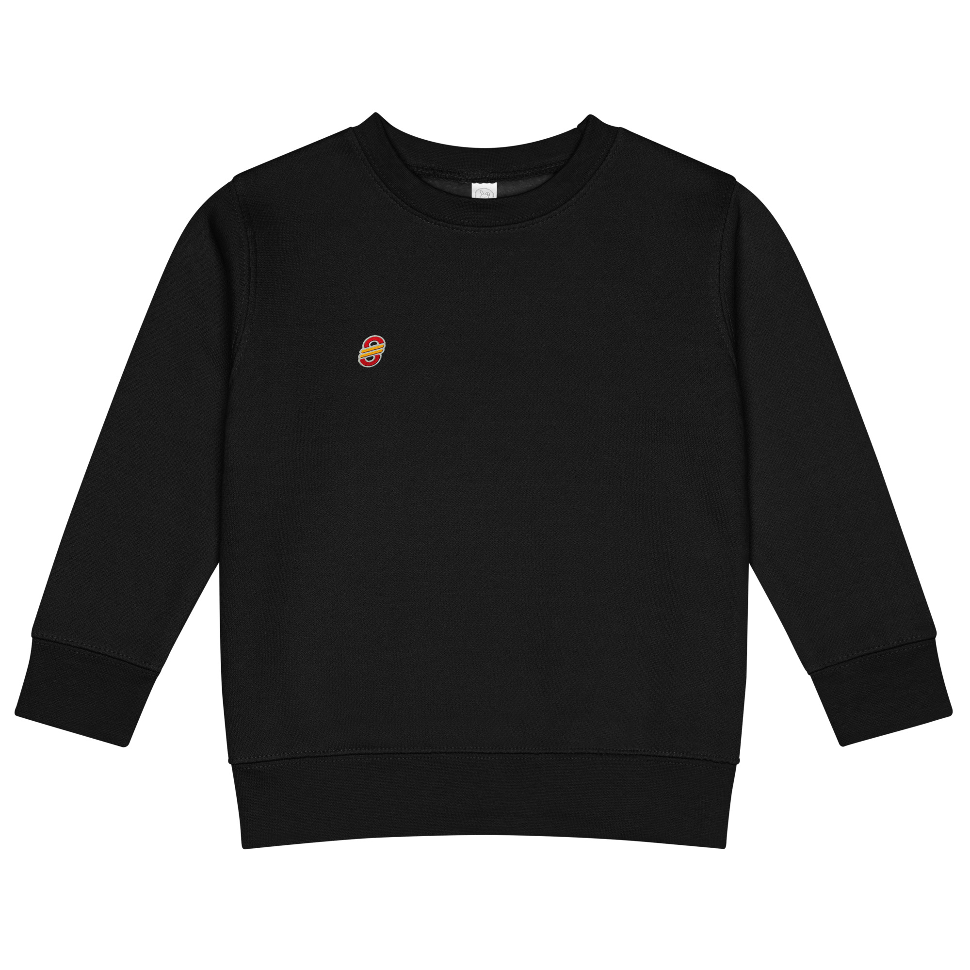 Sudadera infantil de cuello redondo en tejido suave con puños acanalados