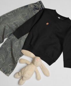 Sudadera infantil de cuello redondo en tejido suave con puños acanalados (25)