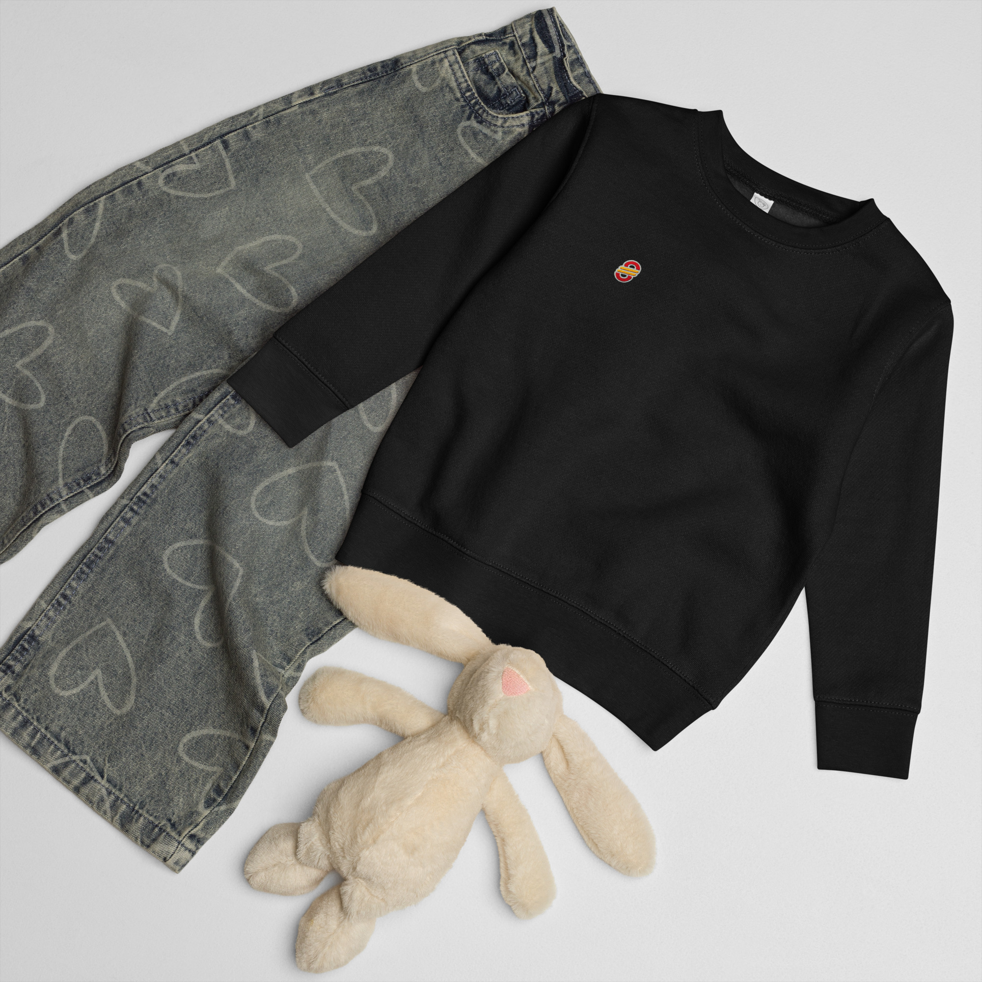 Sudadera infantil de cuello redondo en tejido suave con puños acanalados (25)