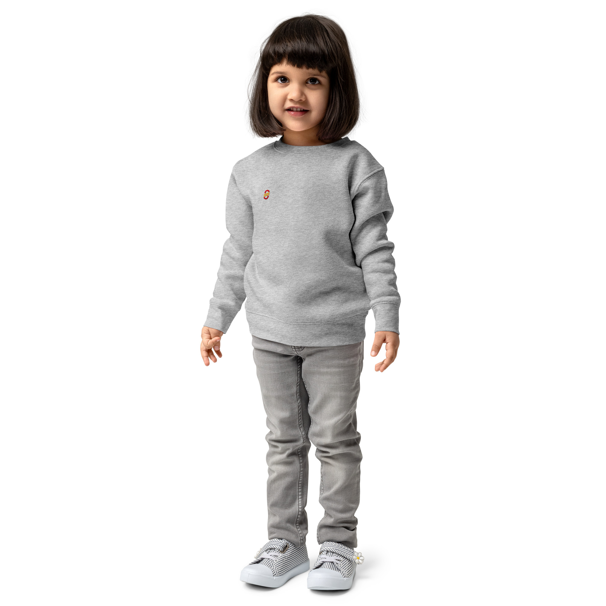 Sudadera infantil de cuello redondo en tejido suave con puños acanalados (18)