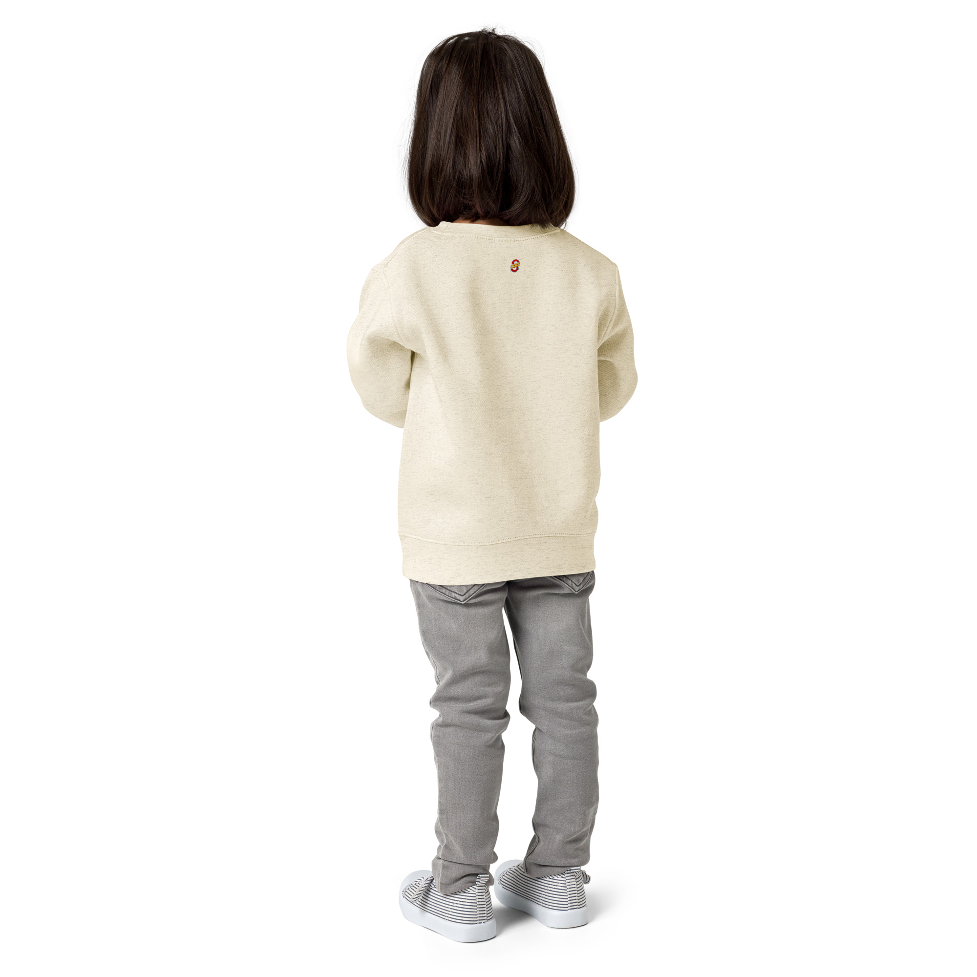 Sudadera infantil de cuello redondo en tejido suave con puños acanalados (22)