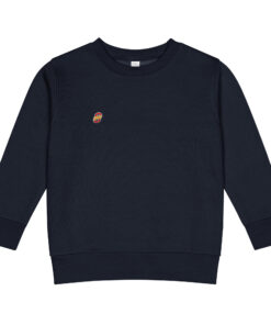 Sudadera infantil de cuello redondo en tejido suave con puños acanalados (2)