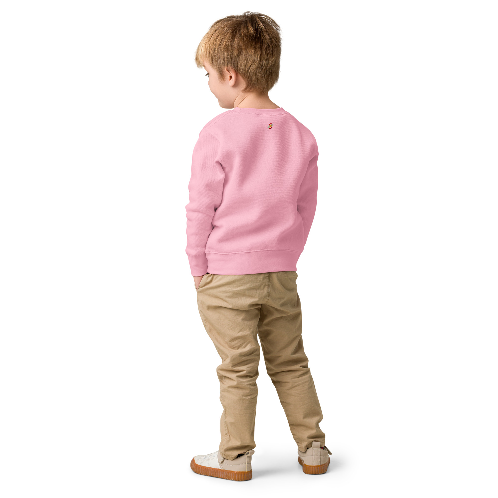 Sudadera infantil de cuello redondo en tejido suave con puños acanalados (16)