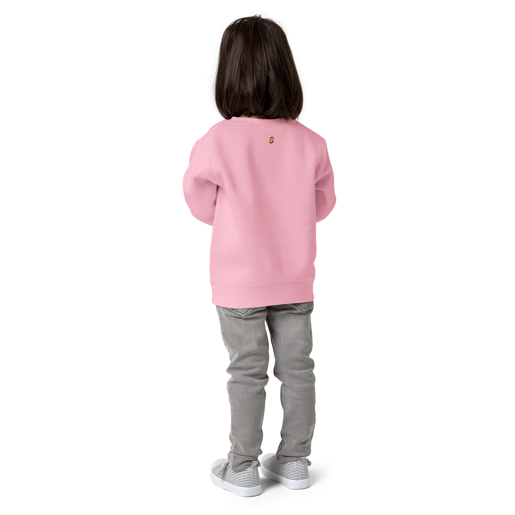 Sudadera infantil de cuello redondo en tejido suave con puños acanalados (21)