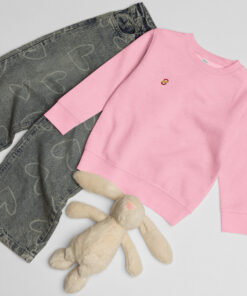 Sudadera infantil de cuello redondo en tejido suave con puños acanalados (26)