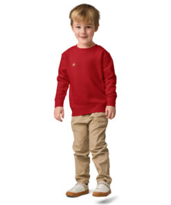 Sudadera infantil de cuello redondo en tejido suave con puños acanalados (13)