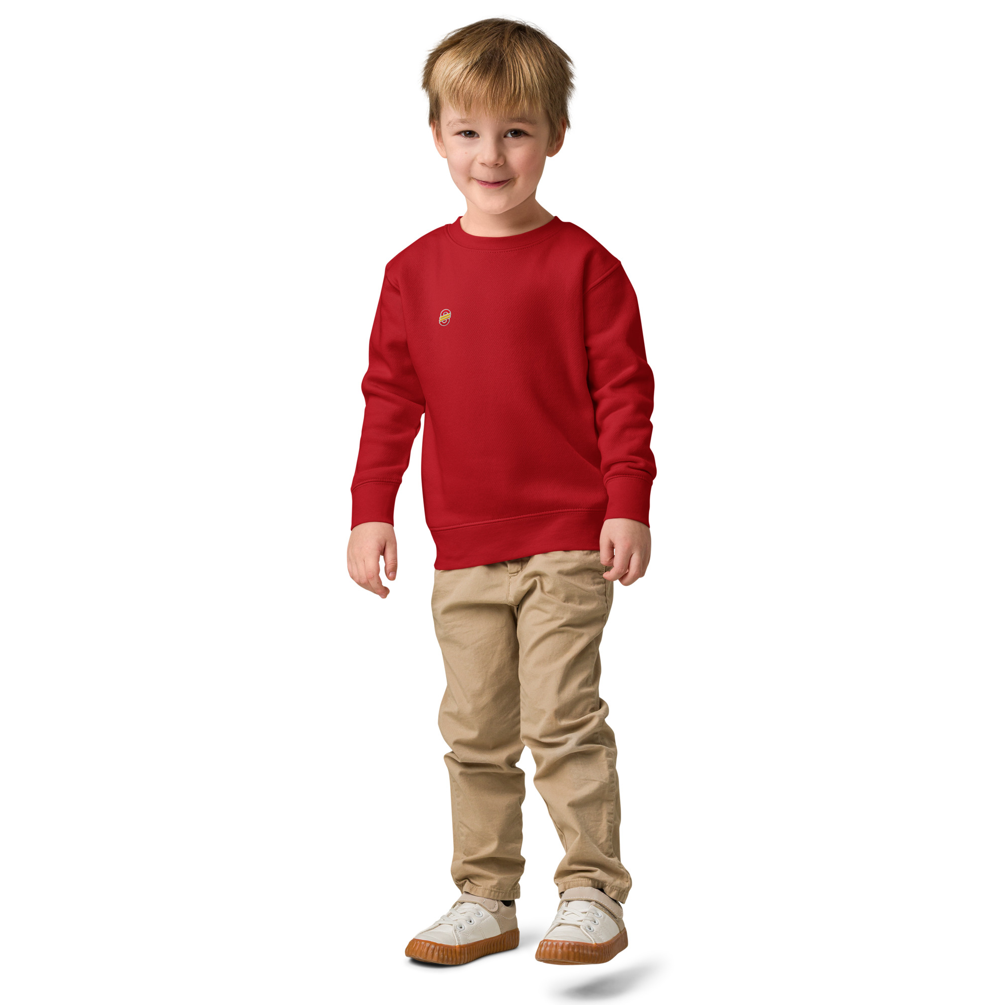 Sudadera infantil de cuello redondo en tejido suave con puños acanalados (13)