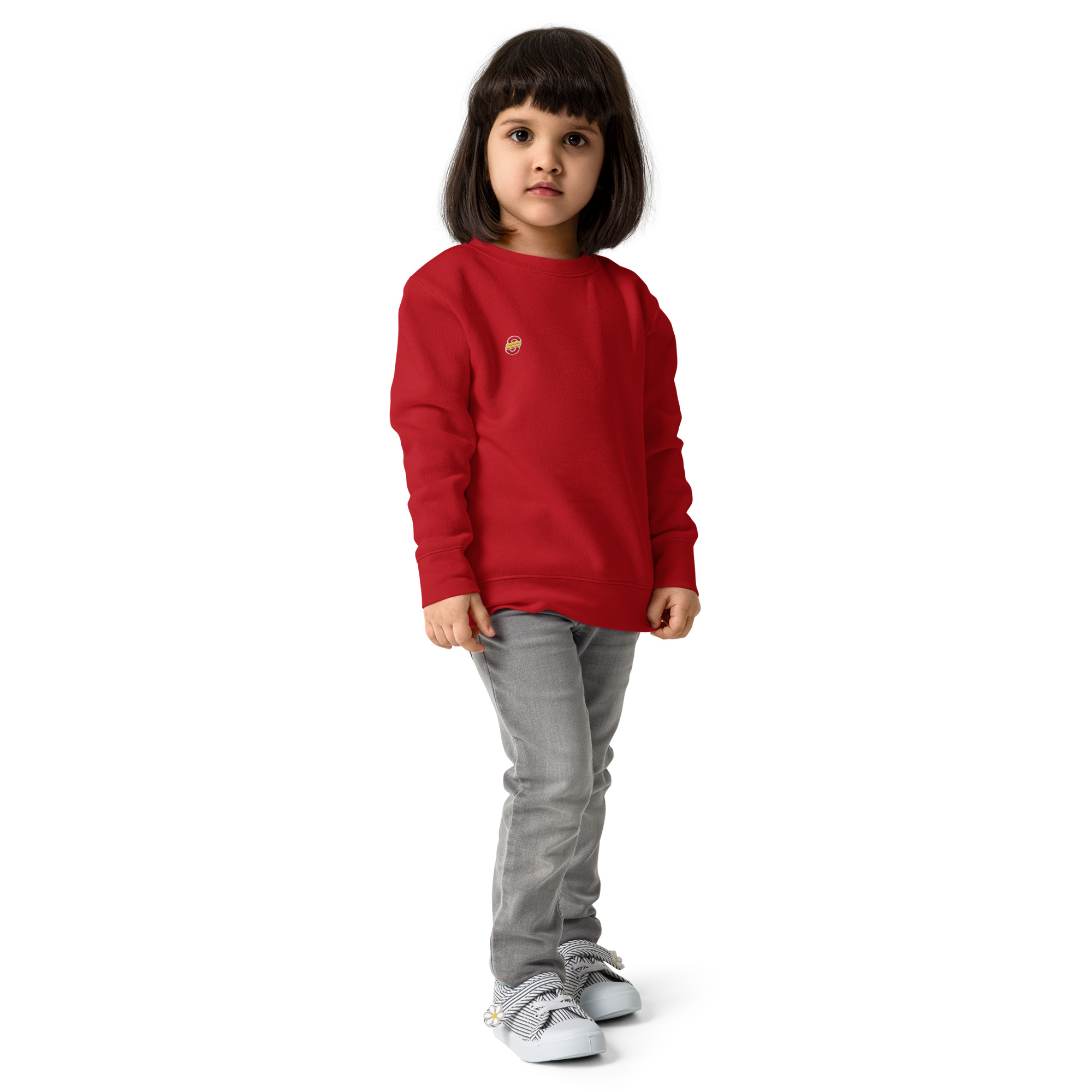 Sudadera infantil de cuello redondo en tejido suave con puños acanalados (19)