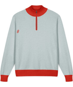 Unisex Knitted Quarter Zip Sweater - Imagen 13