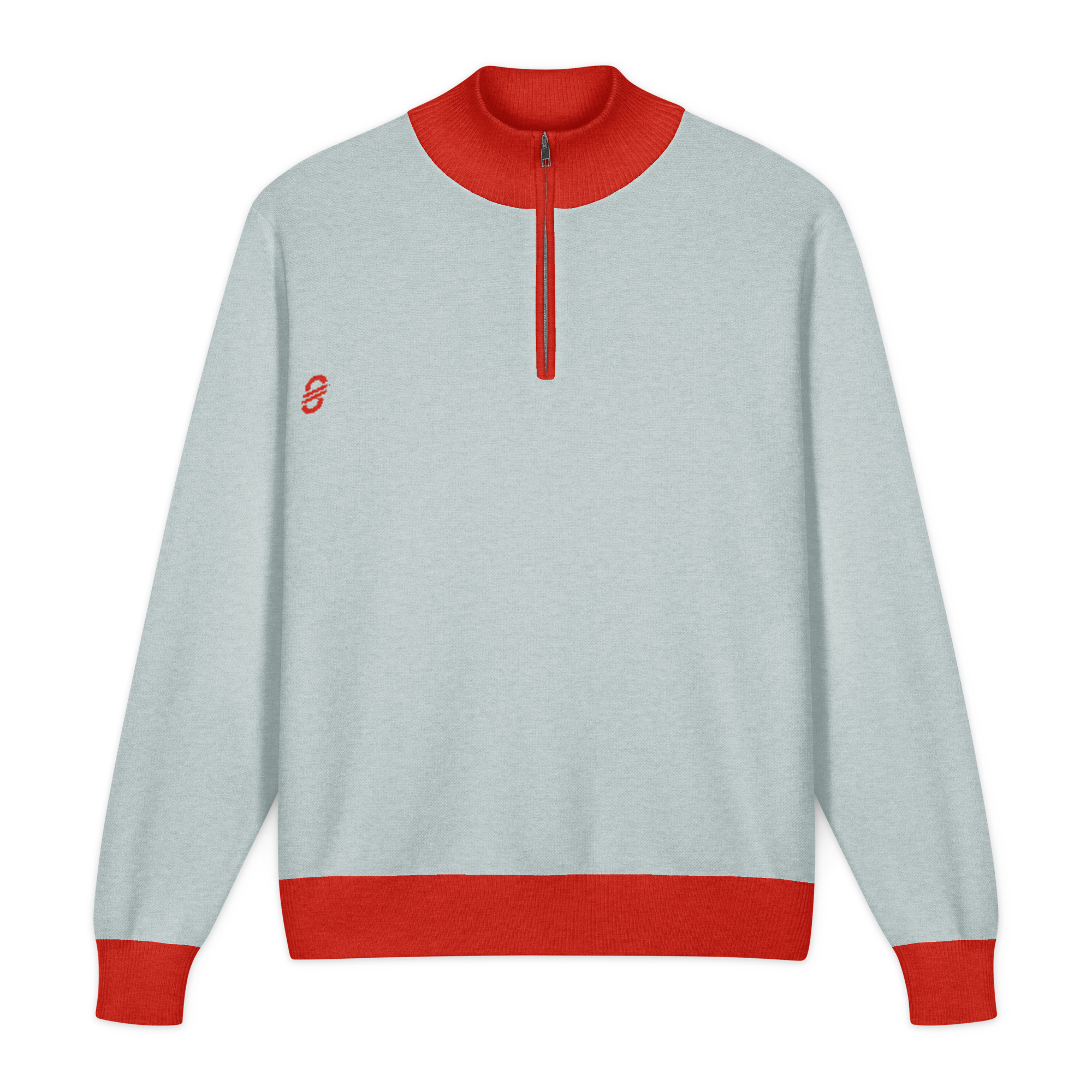 Unisex Knitted Quarter Zip Sweater - Imagen 13