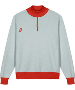 Unisex Knitted Quarter Zip Sweater