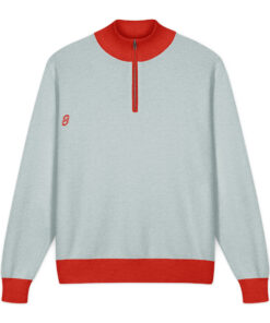 Unisex Knitted Quarter Zip Sweater - Imagen 15