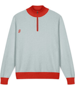 Unisex Knitted Quarter Zip Sweater - Imagen 9
