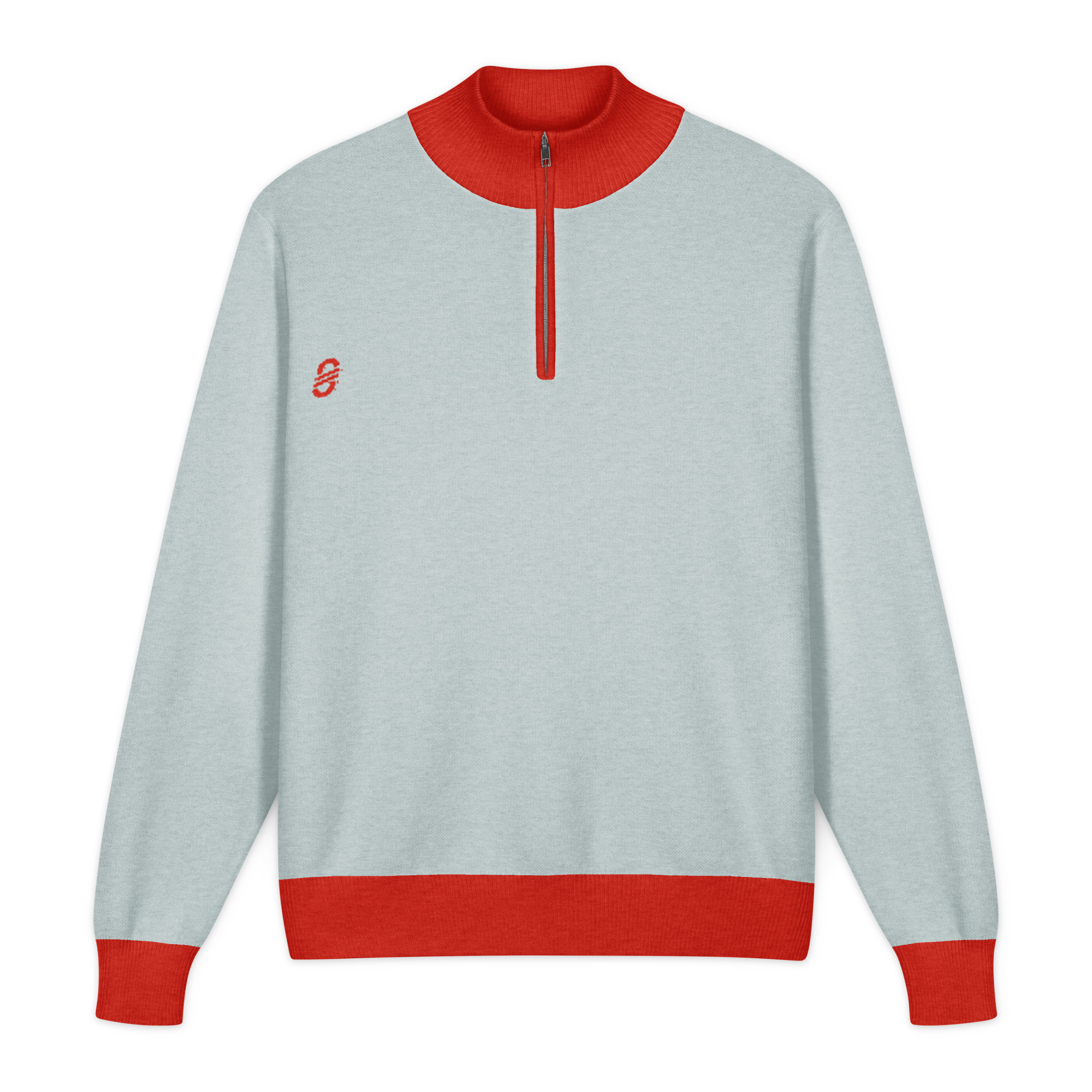 Unisex Knitted Quarter Zip Sweater - Imagen 9