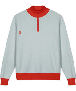 Unisex Knitted Quarter Zip Sweater - Imagen 7
