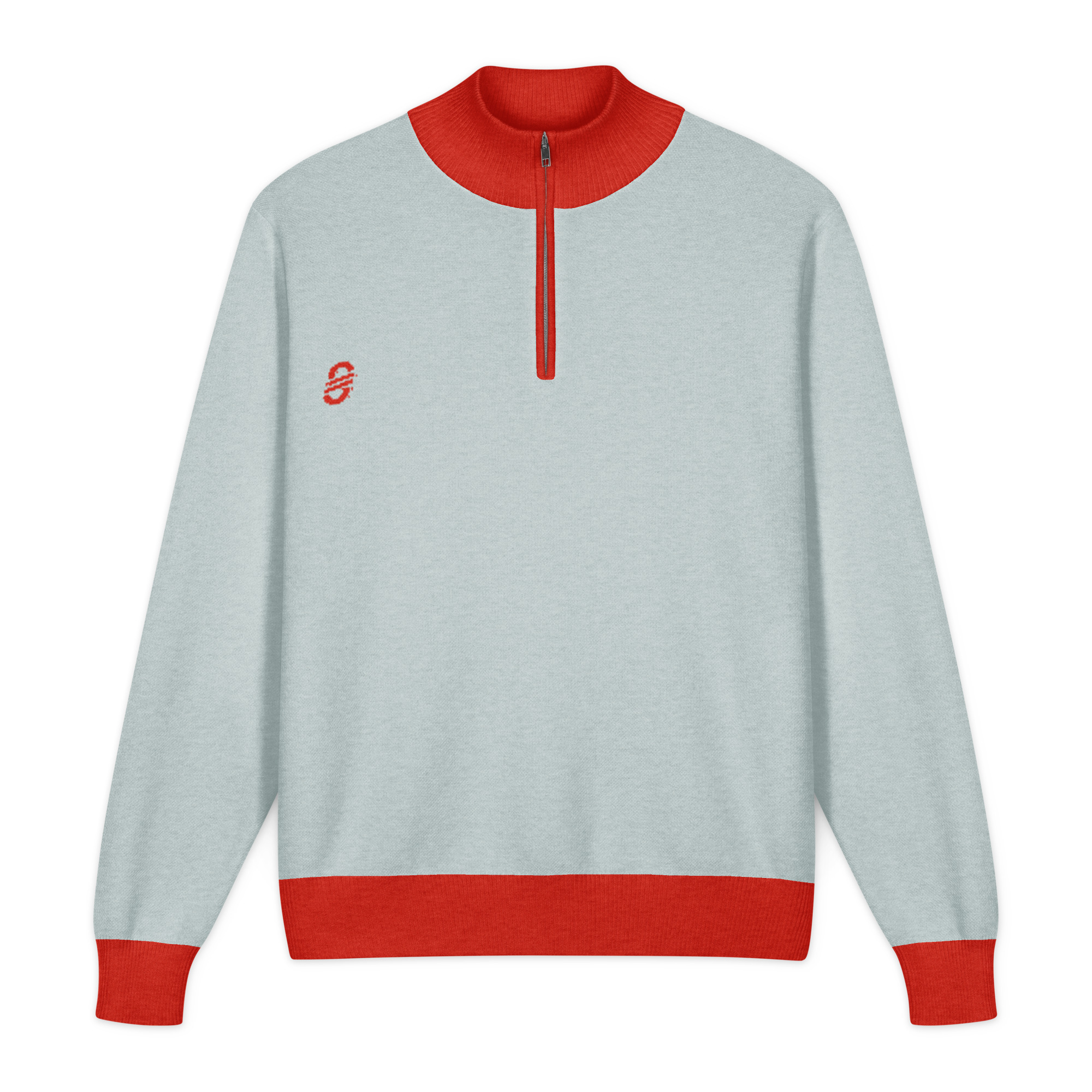 Unisex Knitted Quarter Zip Sweater - Imagen 5