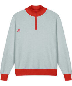 Unisex Knitted Quarter Zip Sweater - Imagen 11