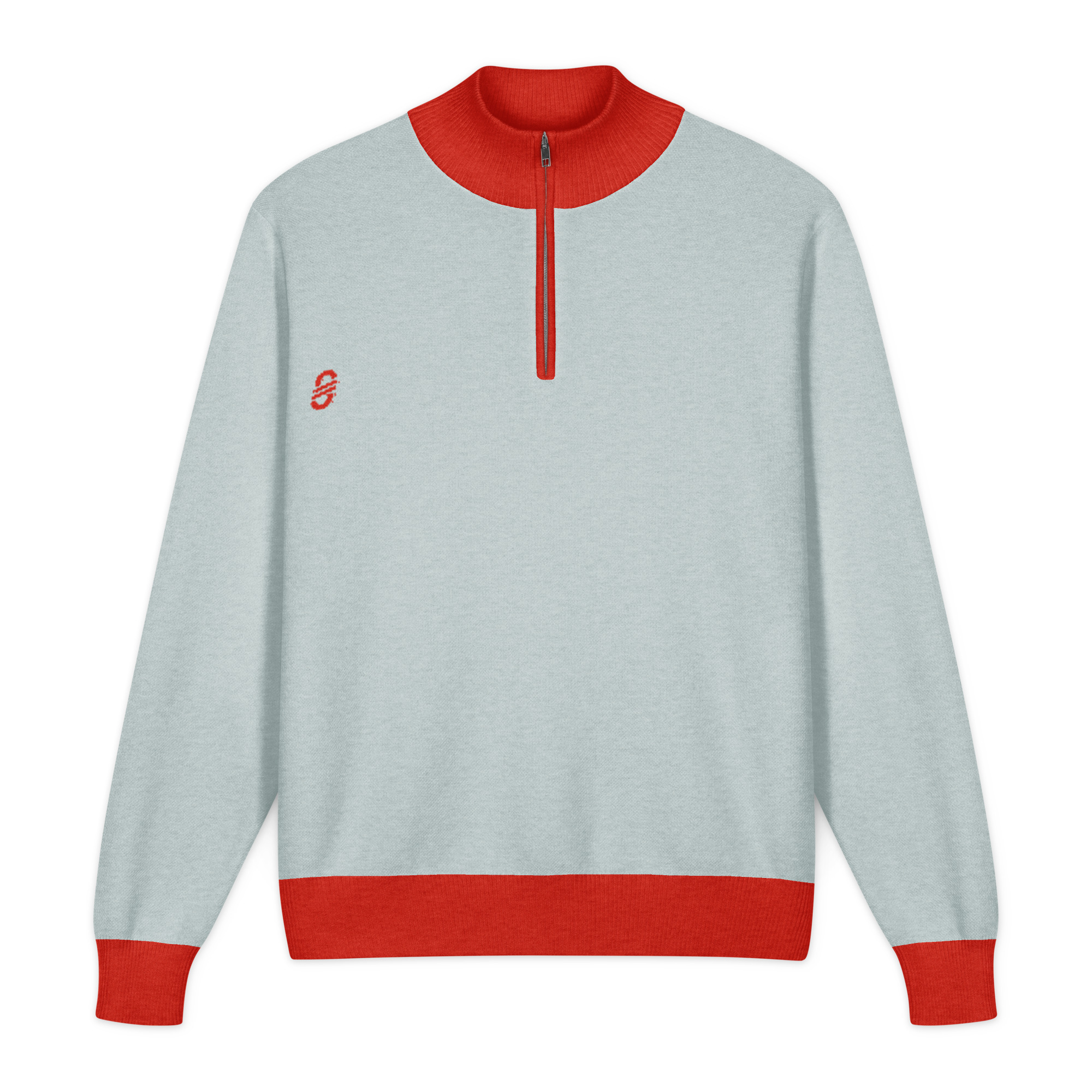 Unisex Knitted Quarter Zip Sweater - Imagen 11
