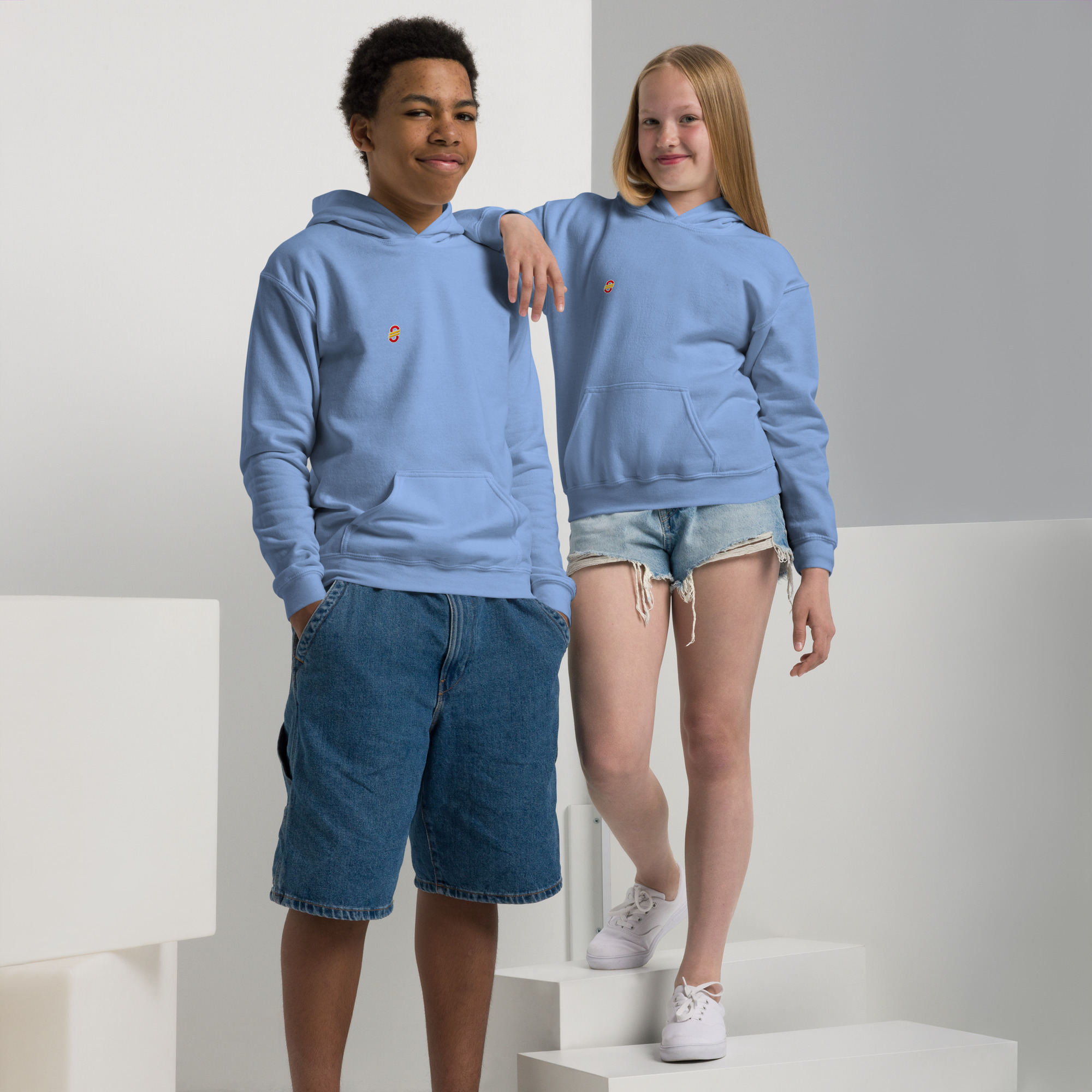 Sudadera gruesa con capucha y bolsillo canguro para niño (20)